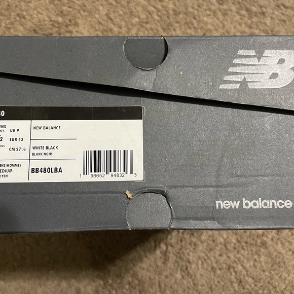 New Balance Men's Black and Gray Sneakers- 480s - Picture 9 of 9